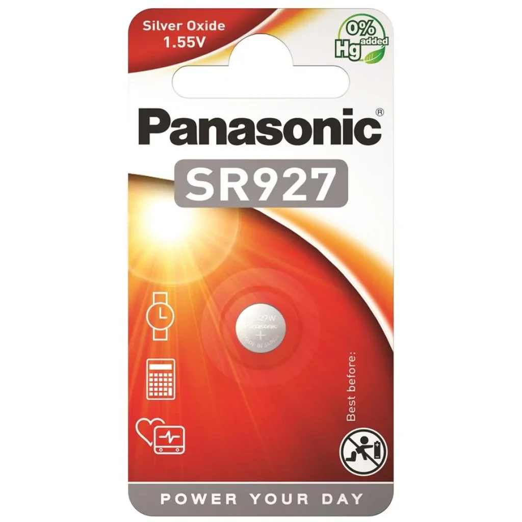 Батарейка Panasonic срібло-цинкова SR927(395, V395, D395) блістер, 1 шт., SR-927EL/1B UA